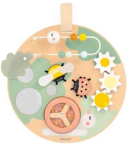 Panneau d'activités en bois pour éveiller bébé